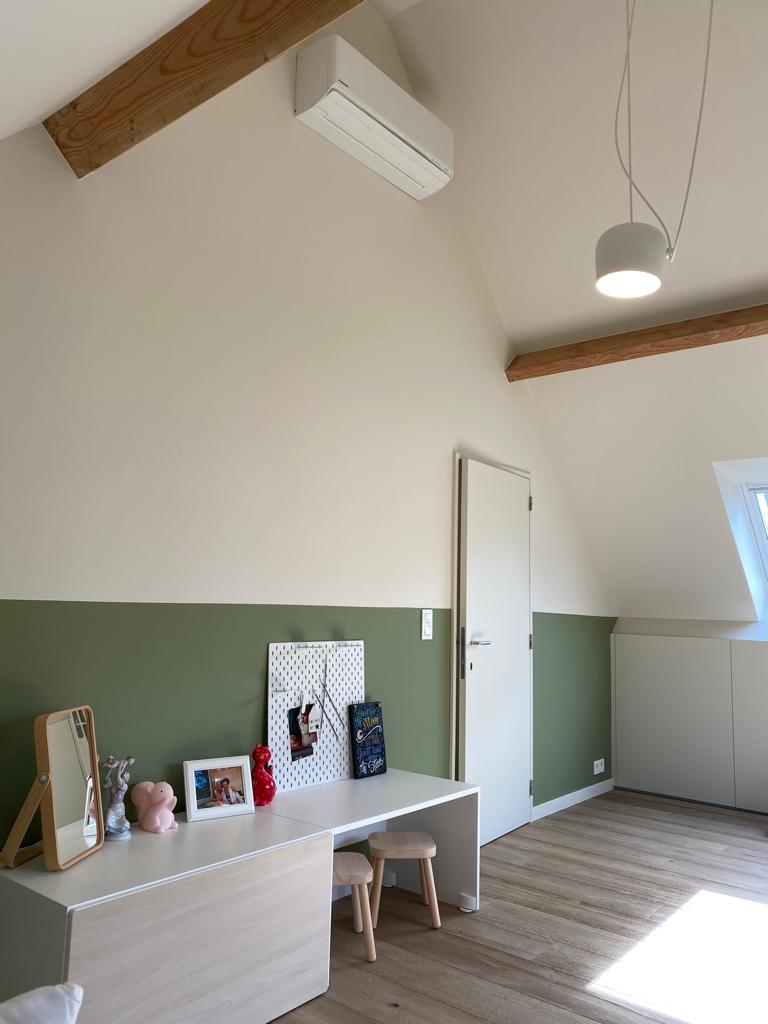 Groene accentmuur schilderen